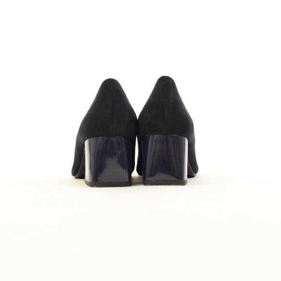 ❌SOLD❌ZARA Navy Blue Suede Pointy Toe Pumps NWOT - Picture 3 of 7
